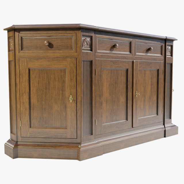 Classic Low Cabinet 3Dモデル .c4d .max .obj .3ds .fbx .stl .blend 