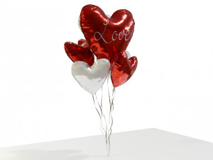 Heart Shaped Balloons 3D Модель