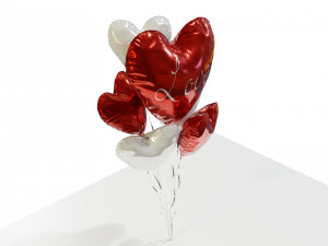 Heart Shaped Balloons 3D Модель