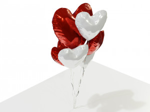 Heart Shaped Balloons 3D Модель