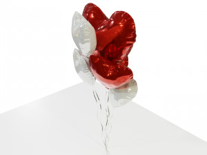 Heart Shaped Balloons 3D Модель