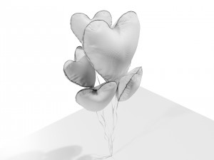 Heart Shaped Balloons 3D Модель