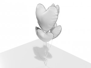 Heart Shaped Balloons 3D Модель