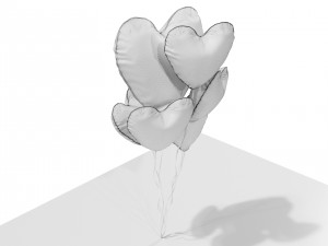 Heart Shaped Balloons 3D Модель