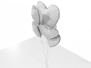 Heart Shaped Balloons 3D Модель