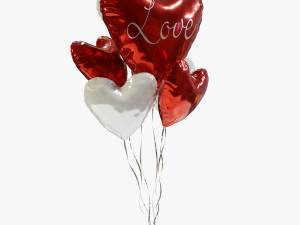 Heart Shaped Balloons 3D Model