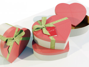 Heart Shaped Gift Box 3D-Modell
