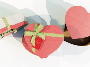 Heart Shaped Gift Box 3D-Modell