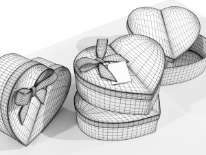 Heart Shaped Gift Box 3D-Modell