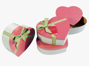 Heart Shaped Gift Box 3D Model