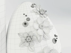 Прикрашене пасхальне яйце 3D Модель
