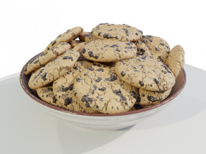 Bowl with Cookies Modello 3D