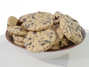 Bowl with Cookies Modello 3D