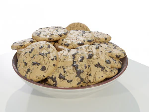 Bowl with Cookies 3D Model