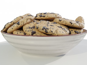Bowl with Cookies Modello 3D