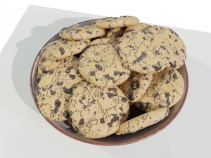Bowl with Cookies Modello 3D