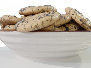 Bowl with Cookies Modello 3D