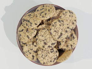 Bowl with Cookies Modello 3D