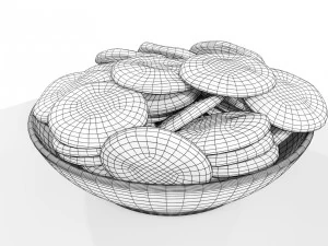 Bowl with Cookies 3D Model