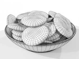 Bowl with Cookies Modello 3D