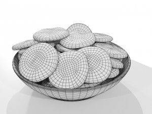 Bowl with Cookies Modello 3D