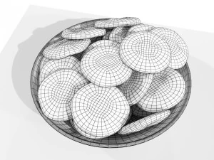 Bowl with Cookies 3D Model