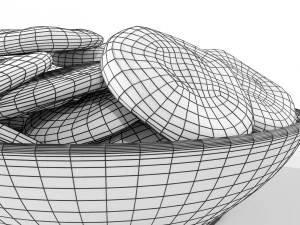 Bowl with Cookies 3D Model