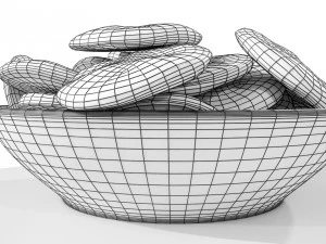 Bowl with Cookies 3D Model