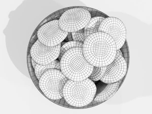 Bowl with Cookies 3D Model