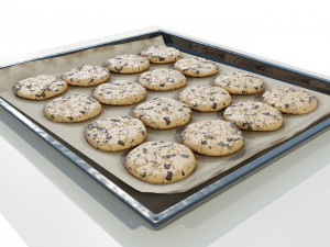 Tray with Cookies 3Dモデル