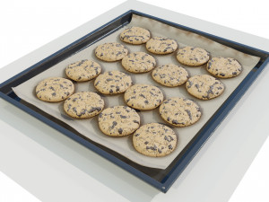 Tray with Cookies 3Dモデル