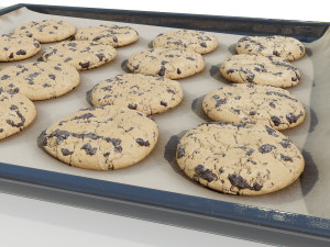 Tray with Cookies 3Dモデル