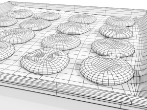 Tray with Cookies 3Dモデル