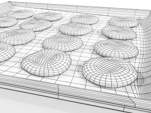 Tray with Cookies 3D Model