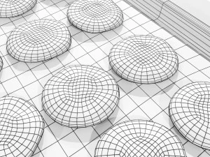 Tray with Cookies 3D Model