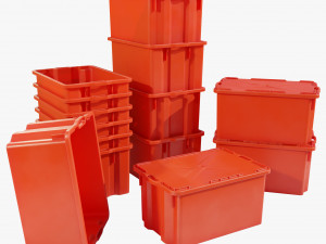 Plastic Crates 3D Model