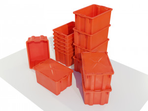 Plastic Crates 3D 모델