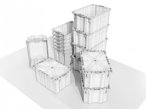 Plastic Crates 3D 모델