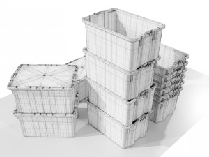 Plastic Crates 3D 모델