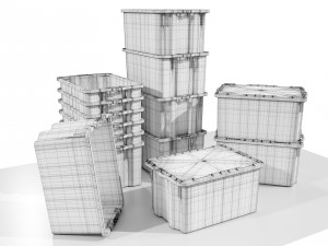 Plastic Crates 3D 모델