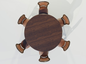 Classic Table with Chairs Model 3D