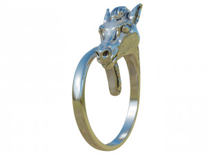 Silver Horse Ring 3D Model