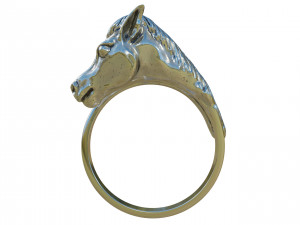 Silver Horse Ring 3D Model