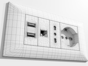 Italian Electrical Sockets Collection 3D Model