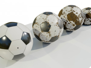 Football Balls 3D Model