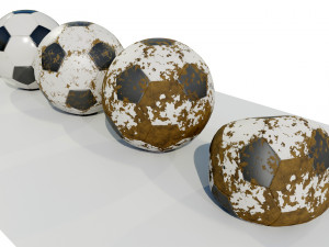 Football Balls 3D Model