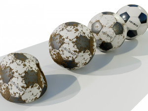 Football Balls 3D Model