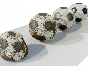 Football Balls 3D Model