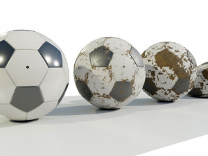 Football Balls 3D Model
