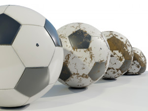 Football Balls 3D Model